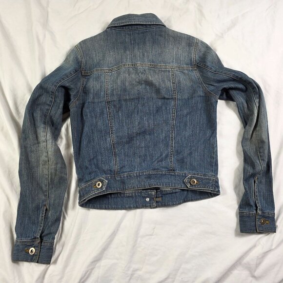 Bp Denim Jacket Womens Size Small Blue Button Down Fitted Casual Coat Outdoors - Picture 2 of 7